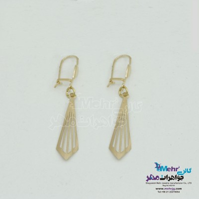 گوشواره طلا - طرح هندسی خطی