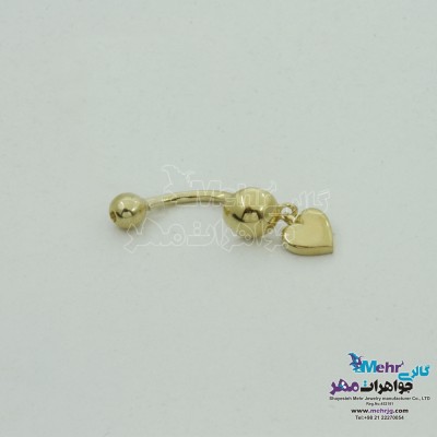 پیرسینگ طلا - طرح قلب