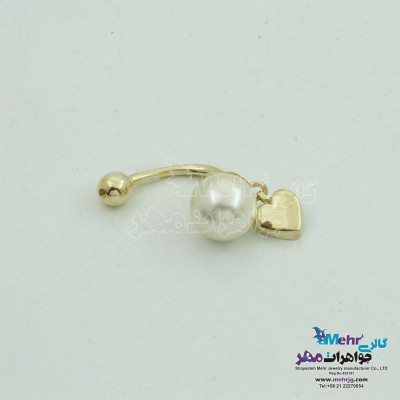 پیرسینگ طلا - طرح مروارید نشان