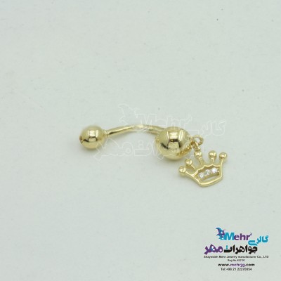 پیرسینگ طلا - طرح تاج رولکس