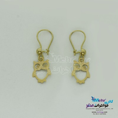 گوشواره طلا - طرح جغد