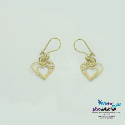 گوشواره طلا - طرح قلب