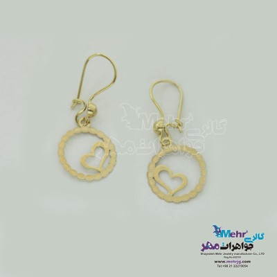 گوشواره طلا - طرح قلب