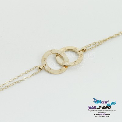 دستبند طلا - طرح کارتیه - عاشقانه