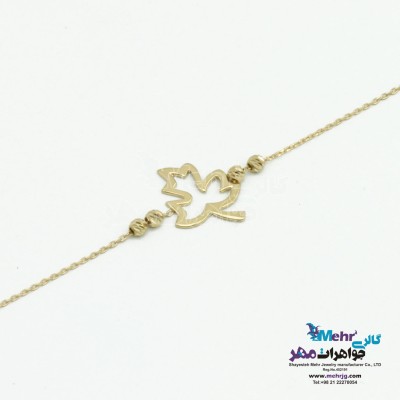 دستبند طلا - طرح برگ