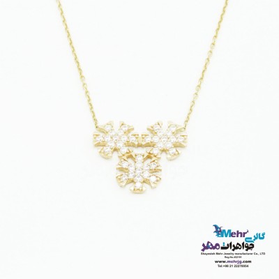 گردنبند طلا - طرح برف