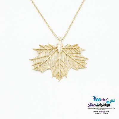 گردنبند طلا - طرح برگ