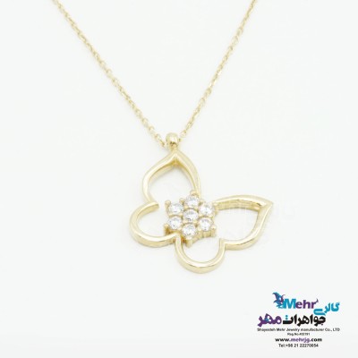 گردنبند طلا - طرح پروانه