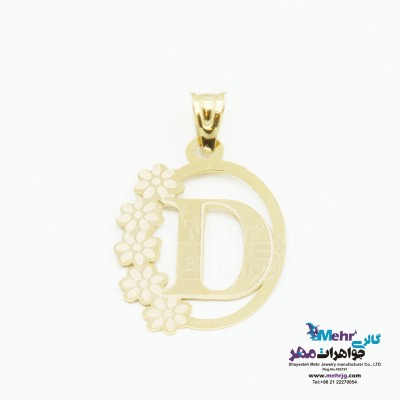 آویز طلا - طرح حروف الفبای لاتین