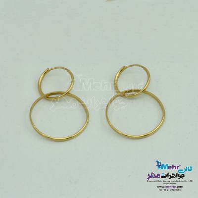گوشواره طلا - طرح حلقه ای
