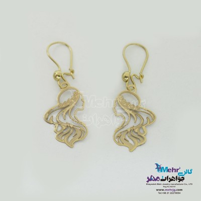 گوشواره طلا - طرح نیمرخ