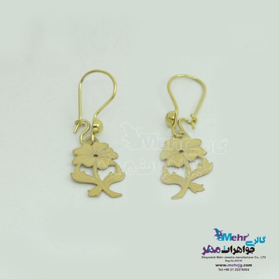 گوشواره طلا - طرح گل