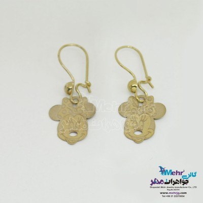 گوشواره طلا - طرح میکی ماوس