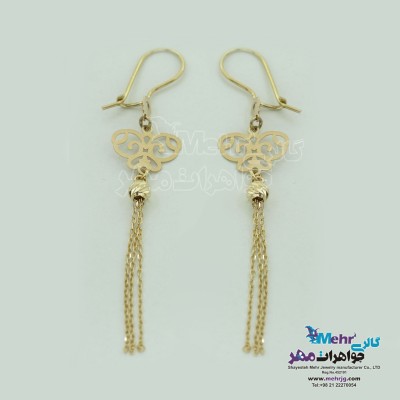 گوشواره طلا - طرح پروانه