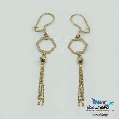 گوشواره طلا - طرح هندسی