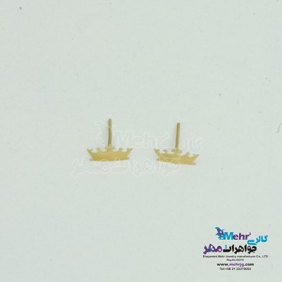 گوشواره طلا - طرح تاج