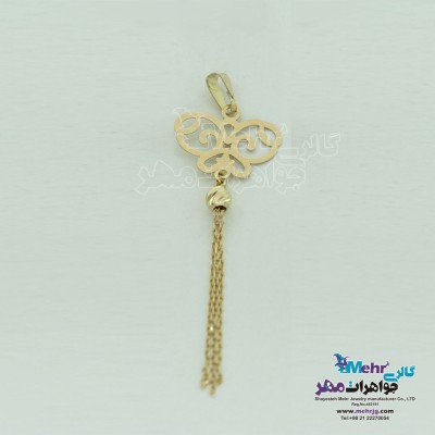 آویز طلا - طرح پروانه
