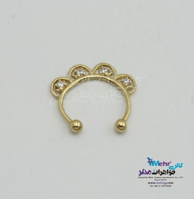 پیرسینگ طلا - طرح تاج
