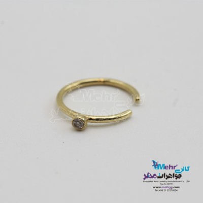 پیرسینگ طلا - طرح منحنی