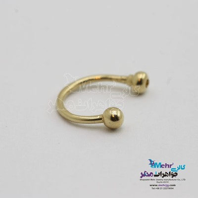 پیرسینگ طلا - طرح نیم دایره