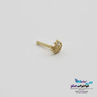 پیرسینگ طلا - طرح ماه و ستاره