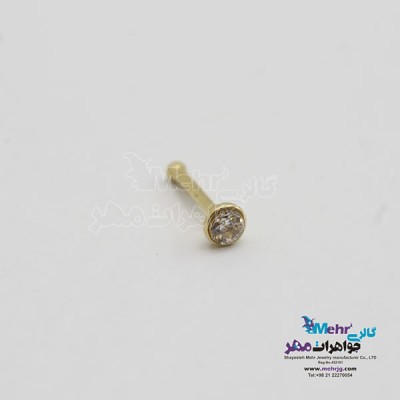 پیرسینگ طلا - طرح نگین