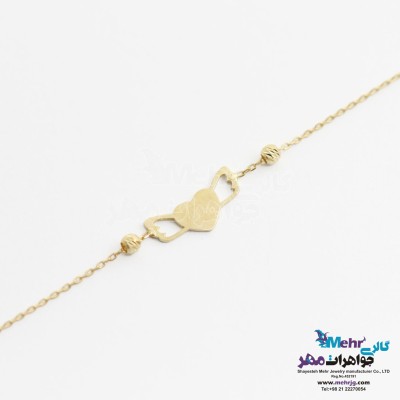 پابند طلا - طرح قلب فرشته