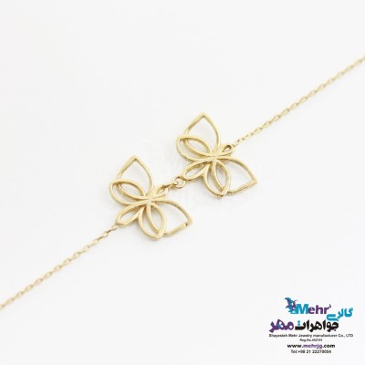 دستبند طلا - طرح پروانه