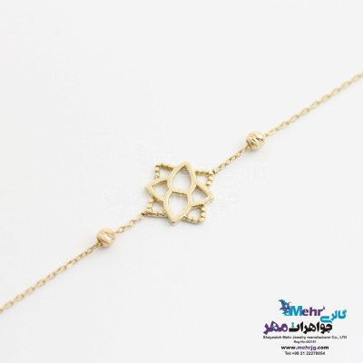 دستبند طلا - طرح گل