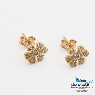 گوشواره طلا - طرح برف