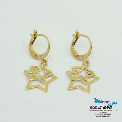 گوشواره طلا - طرح روکو - ستاره
