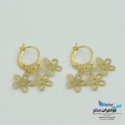 گوشواره طلا - طرح روکو - شکوفه سیب