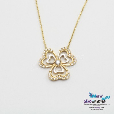 گردنبند طلا - طرح شبدر