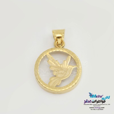 آویز طلا - طرح مرغ مگس خوار