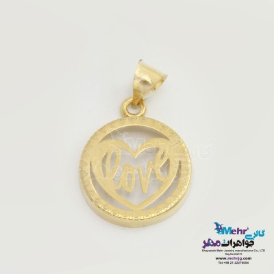 آویز طلا - طرح قلب - Love