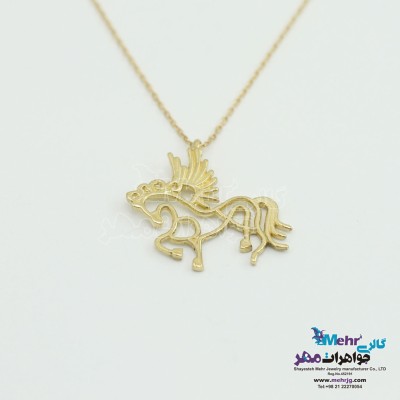 گردنبند طلا - طرح اسب بالدار
