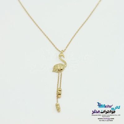 گردنبند طلا - طرح فلامینگو