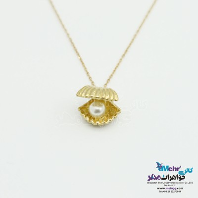 گردنبند طلا - طرح صدف
