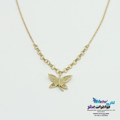 گردنبند طلا - طرح پروانه