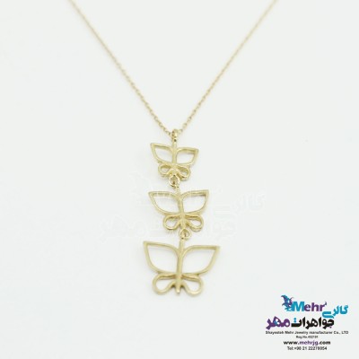 گردنبند طلا - طرح پروانه