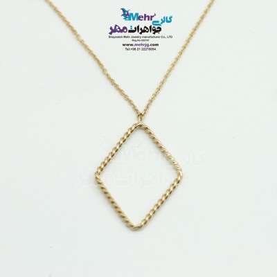 گردنبند طلا - طرح لوزی
