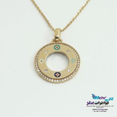 گردنبند طلا - طرح هندسی - دایره