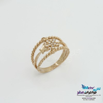 انگشترطلا - طرح گل