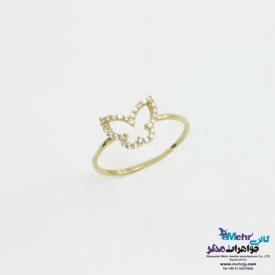 انگشتر طلا - طرح پروانه