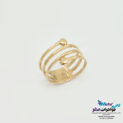 انگشتر طلا - طرح خطوط موازی