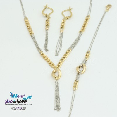 سرویس طلا -گردنبند - دستبند - گوشواره - طرح کارتیه