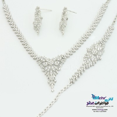 سرویس طلا گردنبند - دستبند - گوشواره - طرح گندمی