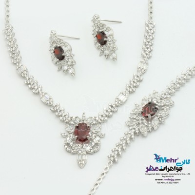 سرویس طلا - گردنبند - دستبند - گوشواره - طرح گندمی