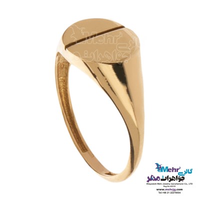 انگشتر طلا - طرح هندسی
