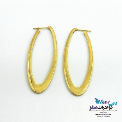 گوشواره طلا - طرح هندسی - بیضی